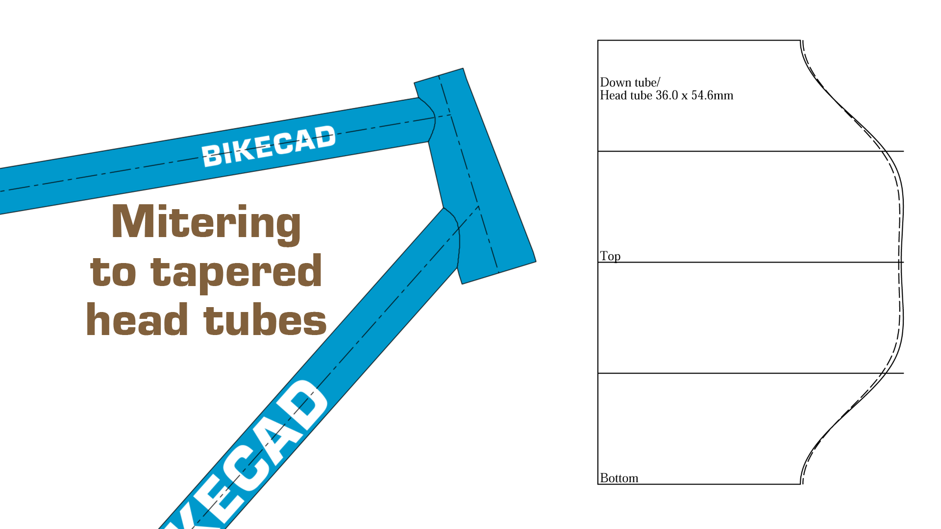 Tapered head tubes (mitering to) www.bikecad.ca