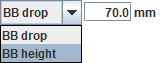 BB drop or height