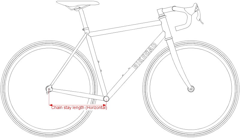 Horizontal chain stay length