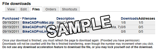 File download tab File download tab