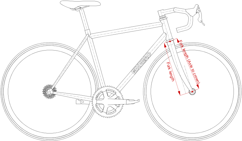 Fork length and axle to crown fork length