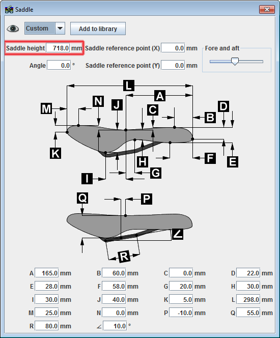 Saddle height