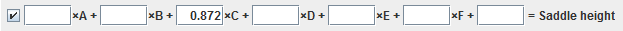 Saddle height formula