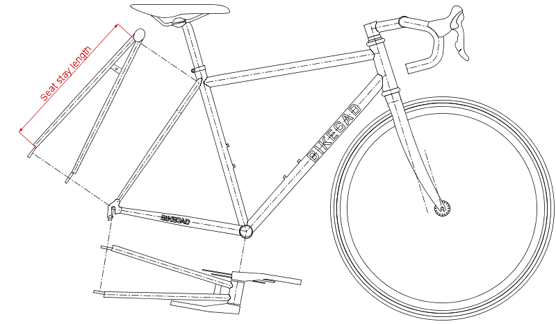 Seat stay length