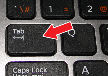 Tab key