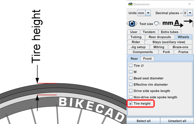 tire height