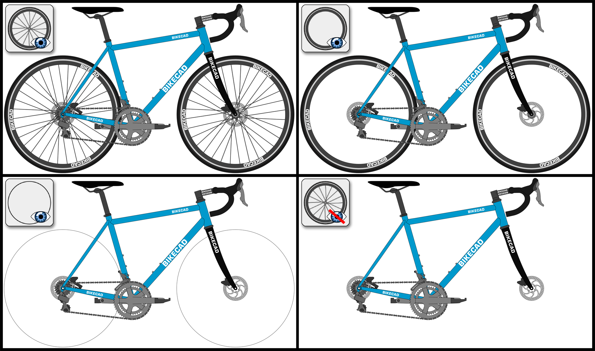 Wheel display modes