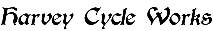 Harvey Cycle Works font